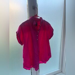 GAP Bright Pink Button-Down Shirt